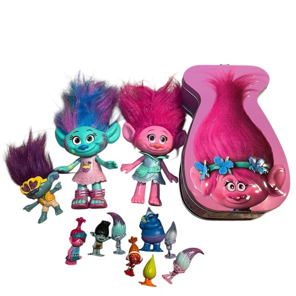 Dreamworks TROLLS movie lot dolls toys figures - Picture 1 of 4